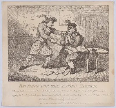 Frontispiece, Revising for the Second Edition (Picturesque Beauties of Boswell, Part the Second)