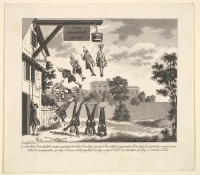 Frontispiece to Clubbe's Physiognomy (or the Weighing House)