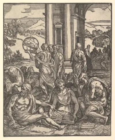 Frontispiece to "Le sorti di Francesco Marcolini da Forli intitolato Giardino di Pensieri"