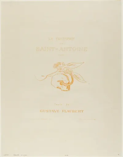 Frontispiece/Title Plate for the Tentation de St. Antoine