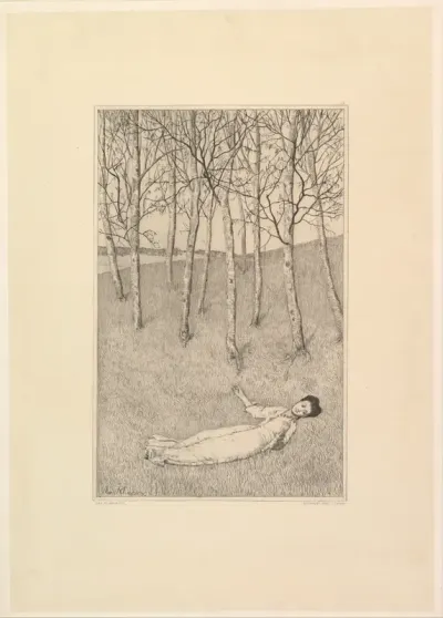 Frühlingsanfang, from the series "Radierte Skizzen"