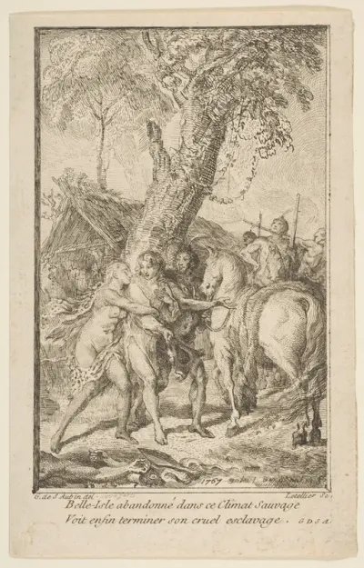Fuite de M. de Belle-Isle, prisonnier chez les Attakapas