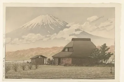 Fuji vanaf het dorp Narusawa