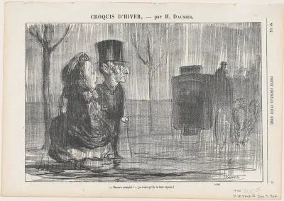 Full again... I think they are doing this on purpose!, from 'Winter sketches,' published in Le Journal pour Rire, December 3, 1864