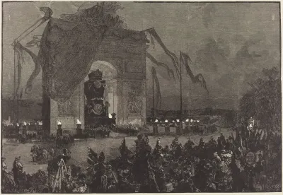 Funérailles de Victor Hugo.  La Veillée