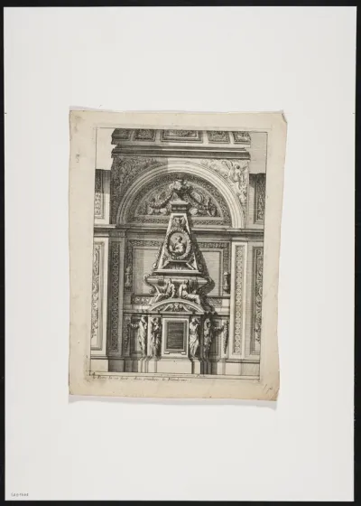 Funeral monument with mourning figures and a portrait of the deceased