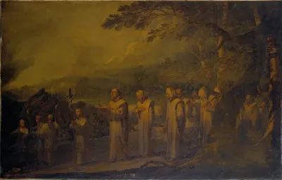 Funeral Procession of a White Friar