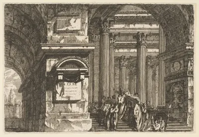 Funerary Scene in a Temple