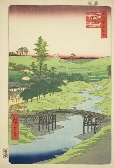 Furukawa River, Hiroo (Hiroo Furukawa), No.22 from the series "One Hundred Famous Views of Edo (Meisho Edo hyakkei)"