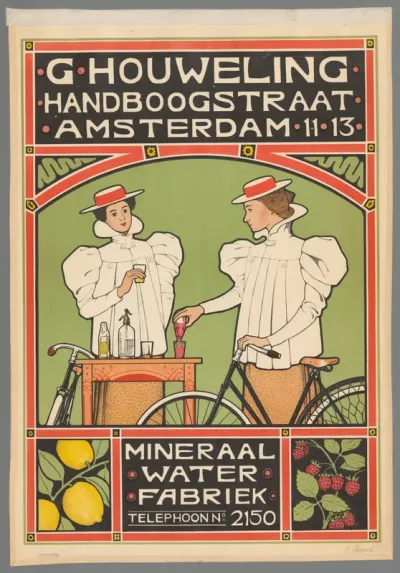 G. Houweling Handboogstraat 11 13  Amsterdam. Mineraalwaterfabriek