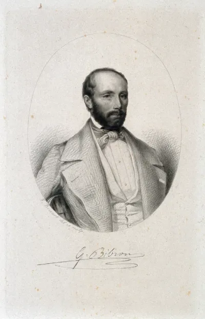 Gabriel Bibron. Stipple engraving by M.F. Bocourt
