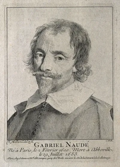 Gabriel Naudé. Line engraving by C. Mellan