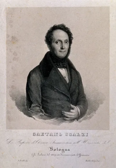 Gaetano Sgarzi. Lithograph by A. Frulli, 1840