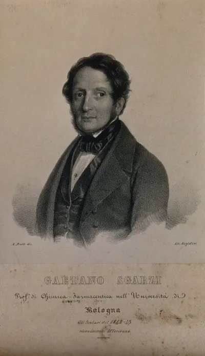 Gaetano Sgarzi. Lithograph by A. Frulli, 1843