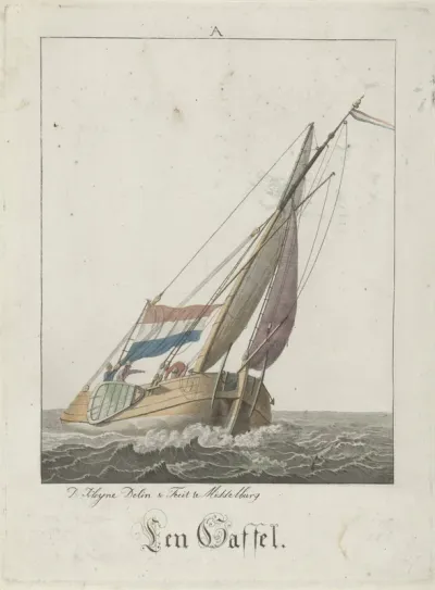 Gaffel op open water