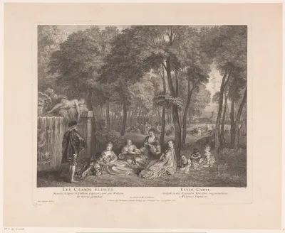 Galant gezelschap in de Champs-Élysées