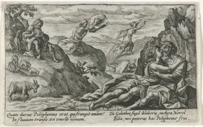 Galatea bemind door Polyphemus en Acis