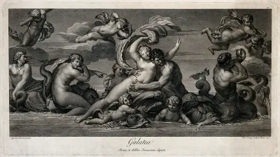 Galatea. Engraving by D. Cunego after Agostino Carracci