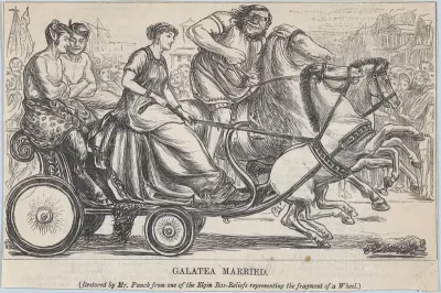 Galatea Married – Restored by Mr. Punch from one of the Elgin Bas-Reliefs representing the fragment of a Wheel
