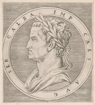 Galba, from The Twelve Caesars, from "Speculum Romanae Magnificentiae"