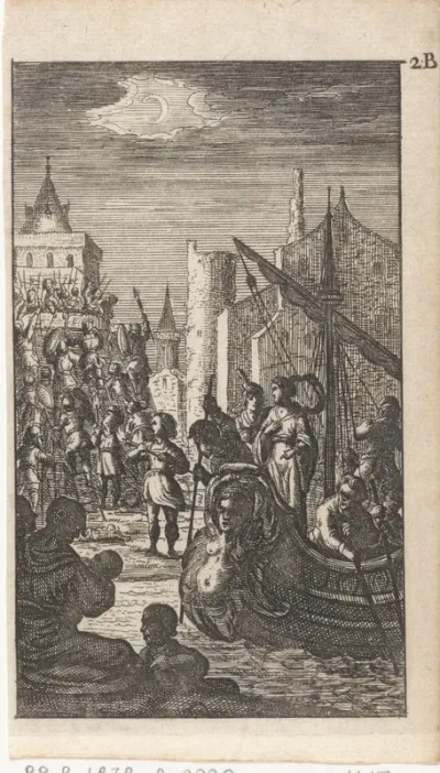 Galei bij de bestorming van een kasteel