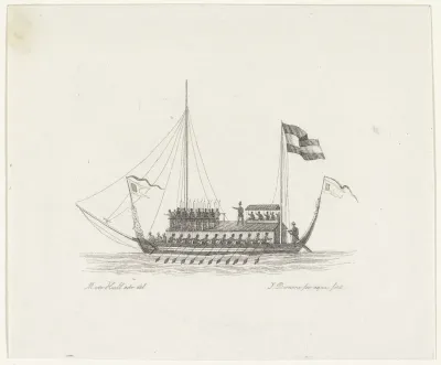 Galei met Nederlandse vlag