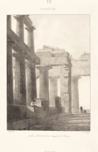 Galerie latérale d'un temple de Pestum