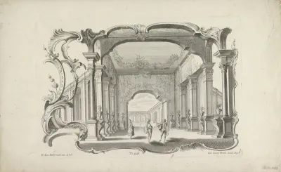 Galerij in rocaille cartouche
