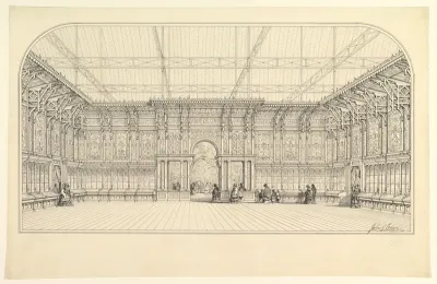 Gallery Lined with Display Cases