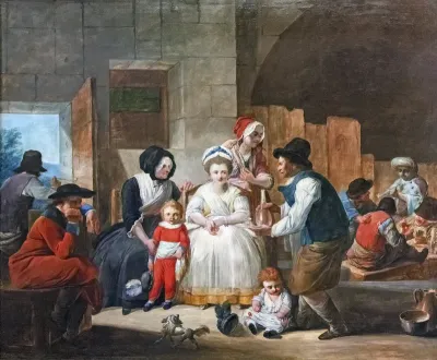 Gamelin-Scène d'intérieur
