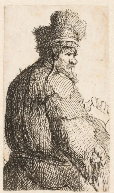 Gammel mand et bagfra
