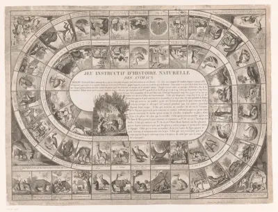Ganzenbord met diervoorstellingen