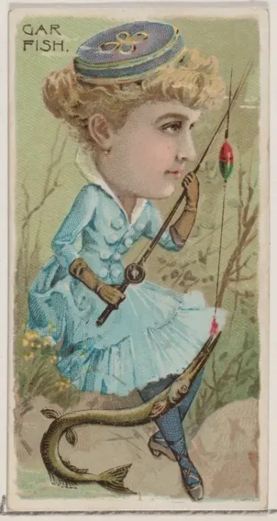 Gar Fish, from the series Fishers and Fish (N74) for Duke brand cigarettes