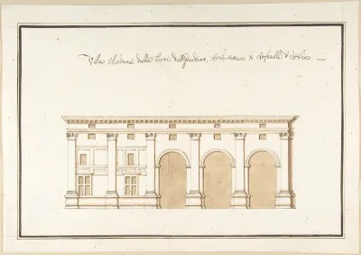Garden Elevation of the Villa Madama, Rome