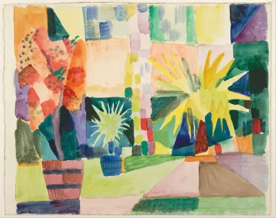 Garden on Lake Thun (Pomegranate Tree and Palm in the Garden)