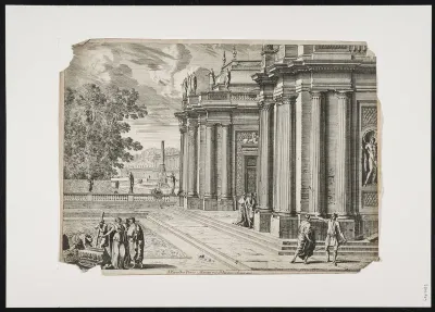 Garden with pavilion and fountain