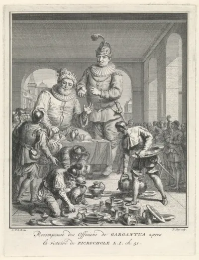 Gargantua's officieren beloont met gouden servies