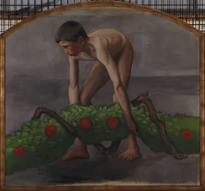 Garland Bearer ; Boy Carrying the Garland of Life, study for the Tampere Cathedral fresco