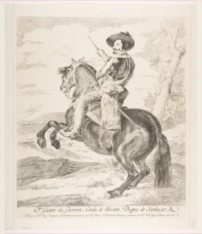 Gaspar de Guzmán, Count Duke of Olivares on horseback, after Velázquez