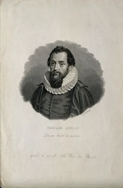 Gaspare Aselli. Line engraving by A. Locatelli