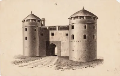 Gate to a Fortress, picture No. 28 in Grunder i Teckna och Rita