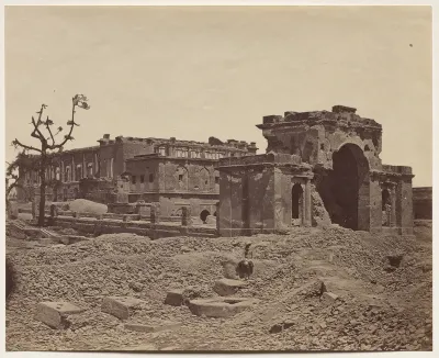 Gateway and Banquetting Room Inside the Residency, Used as  Hospital by the Garrison