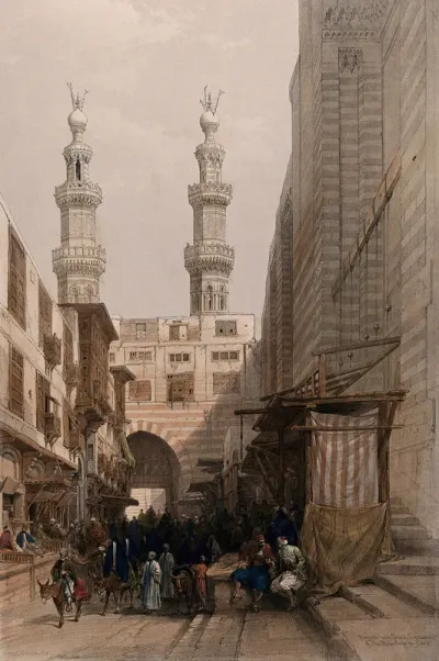 Gateway of the Metwaleys with minarets, Cairo, Egypt