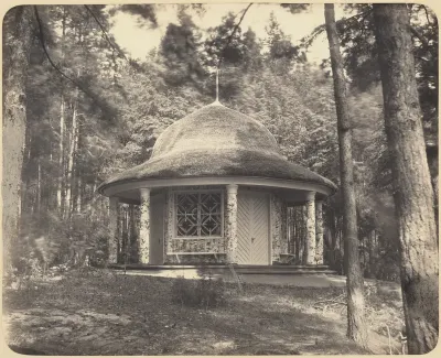 Gazebo in the Forest Near Moscow