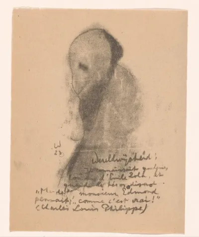 Geabstraheerde figuur met baard