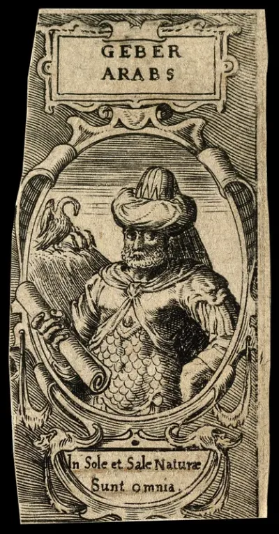 Geber. Line engraving by A. Sadeler, 1609