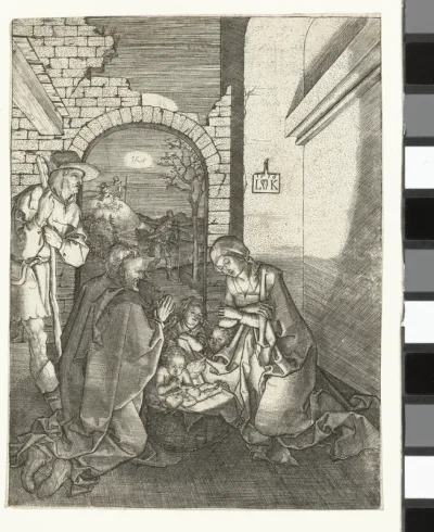 Geboorte van Christus en aankondiging aan herders