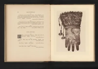 Geborduurde handschoen