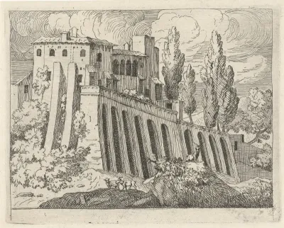Gebouw in een landschap