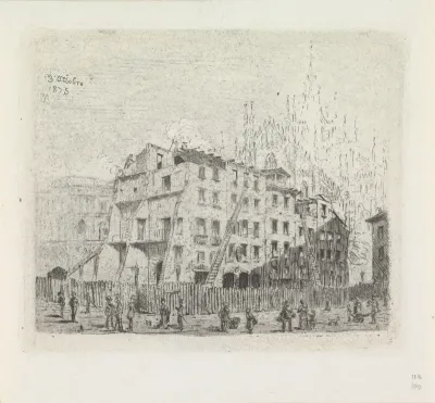 Gebouwen in Milaan afgebroken